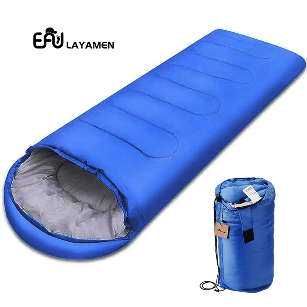 EAUlayamen Sleeping Bag Adult Outdoor Camping Four Seasons Convenient Travel Warm and Cold Resistant Sleeping Bag.