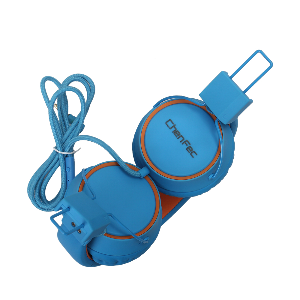 Chenfec Wired headphones, blue headphones for children and adults, available for both men and women,Fits all 3.5mm Jack ﻿