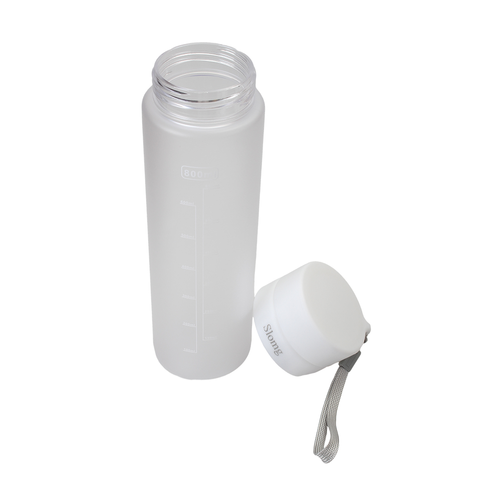 Slomg 800ml Empty Plastic water bottle frosted cup, food grade water cup, fashionable sports cup, Reusable plastic water bottle