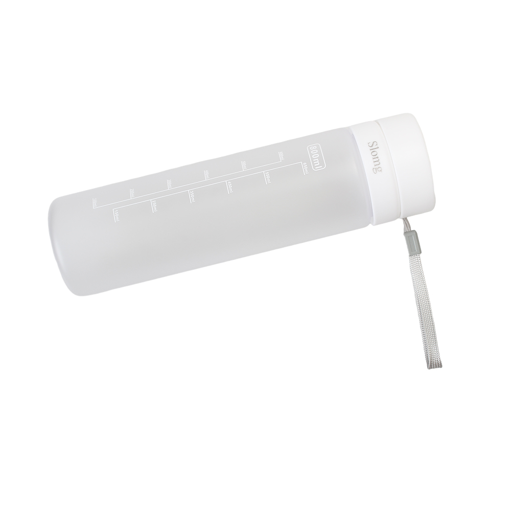 Slomg 800ml Empty Plastic water bottle frosted cup, food grade water cup, fashionable sports cup, Reusable plastic water bottle