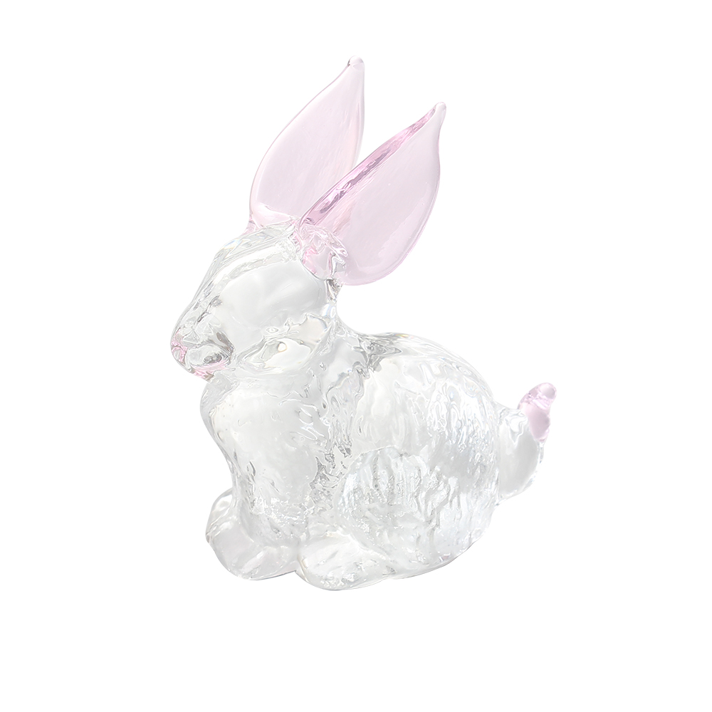 OwnMy Crystal Bunny Statuary,Desktop Statue Decoration Office Bedroom Decoration Creative Gift Pink