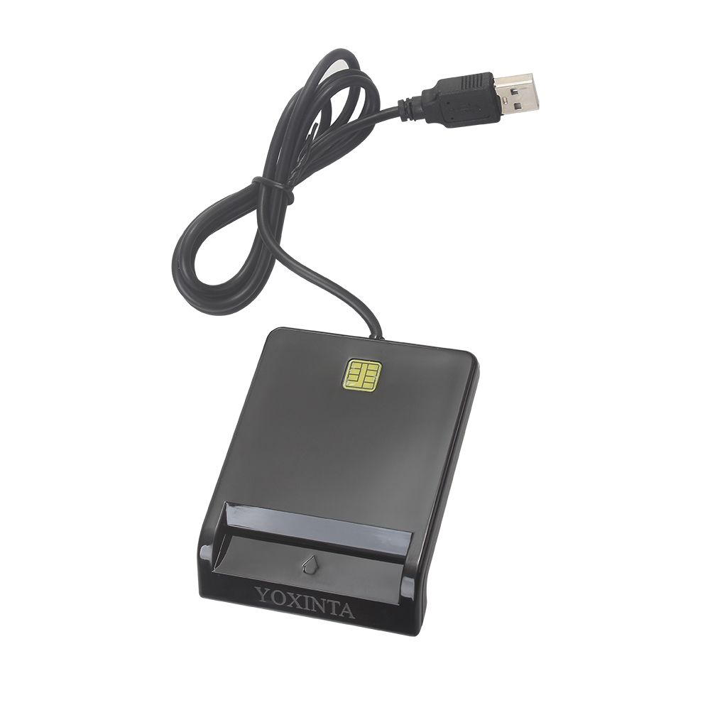 YOXINTA Chip Card Readers, USB2.0 Smart Card Reader Bank Card IC Card ID Card Chip Card Reader,Compatible with Windows,OSX,Linux