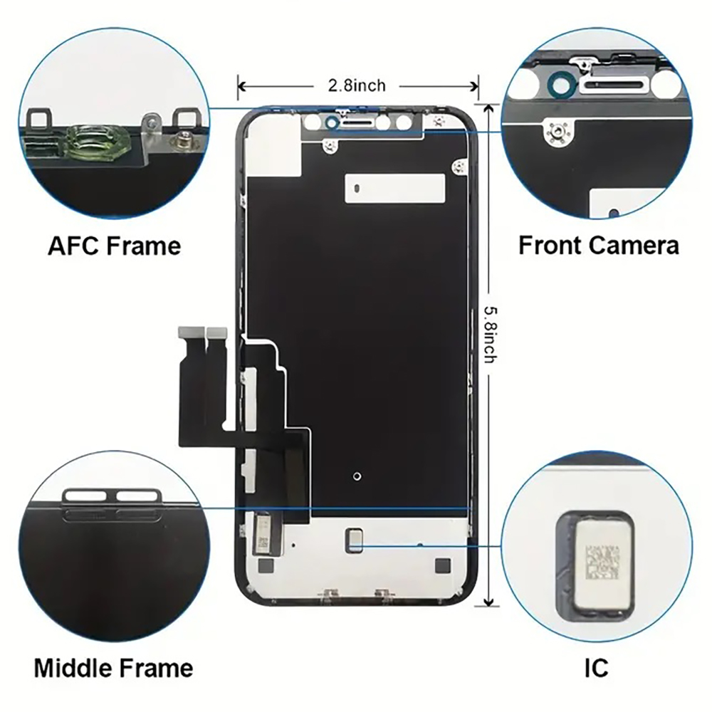 FFtopu Touch screens,IPhone 11 LCD Screen Replacement Assembly LCD Display,3D Touch Screen With Repair Tools Kit For Waterproof Adhesive+Sucker