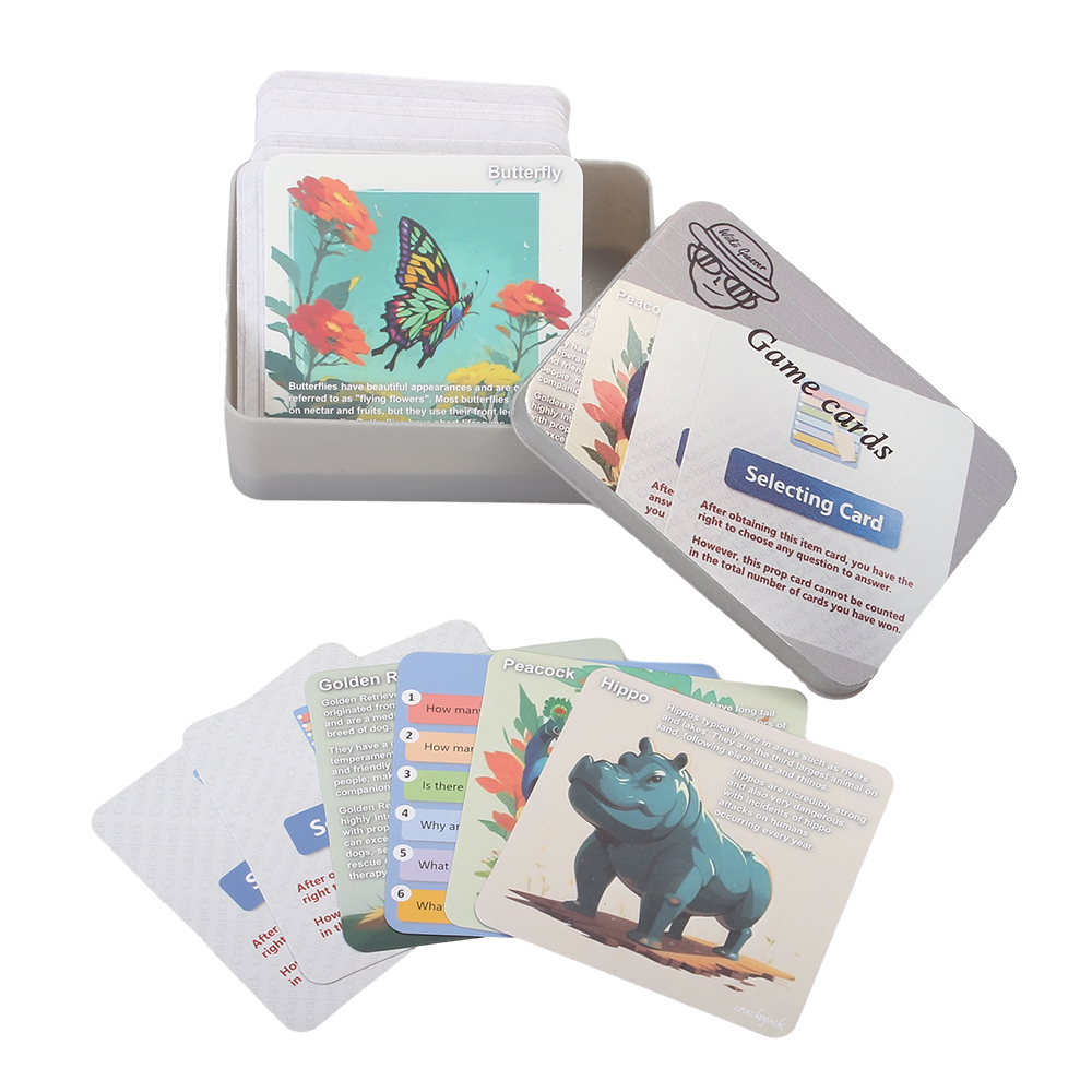 Wiikii Guesser Game Card,Children's adult interactive game card, animal card, selecting card, Changing card.