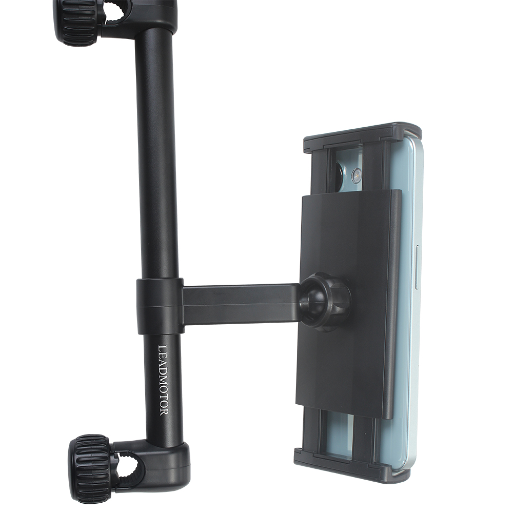 LEADMOTOR Cell Phone Mounts,Car Headrest Tablet Holder,Adjustable Stretchable Car Mount,Dual Positions Holder and 360° Rotation