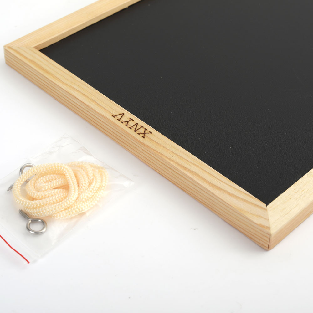 XNYV display boards chalkboard with Wooden Frame, Wipeable Memo Board, Office Accessory, Wall-Mount, 20 x 30 cm, Black