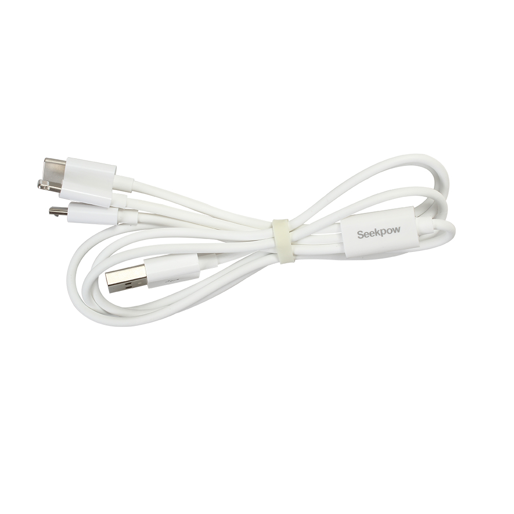 Seekpow USB cable,three in one multifunctional fast charging data cable for mobile phones Android/Apple/Types