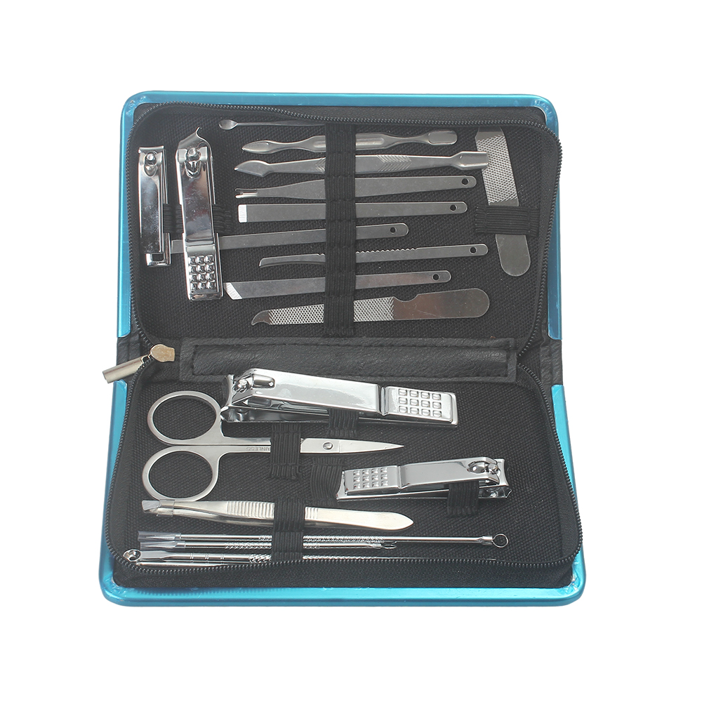 Splendire 20 Pieces Stainless Steel Manicure sets,Toenail Clippers,Pedicure Kit,Nail Manicure Kit,Professional Grooming Care Tools with Luxurious Travel Case