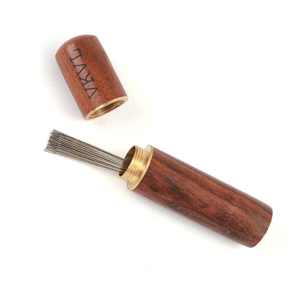 VKVL Sewing Needles, 30Pcs Large Eye Blund Needles Knitting Needles Darning Needles Embroidery Needles with Wooden Holder Storage Tube