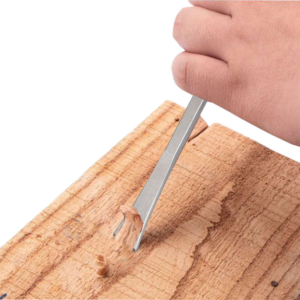 TECNICOR 2PCS High Speed Steel Lathe Chisel Wood Turning Tool With Wood Handle Woodworking Tool - V(1" roughing gouge)