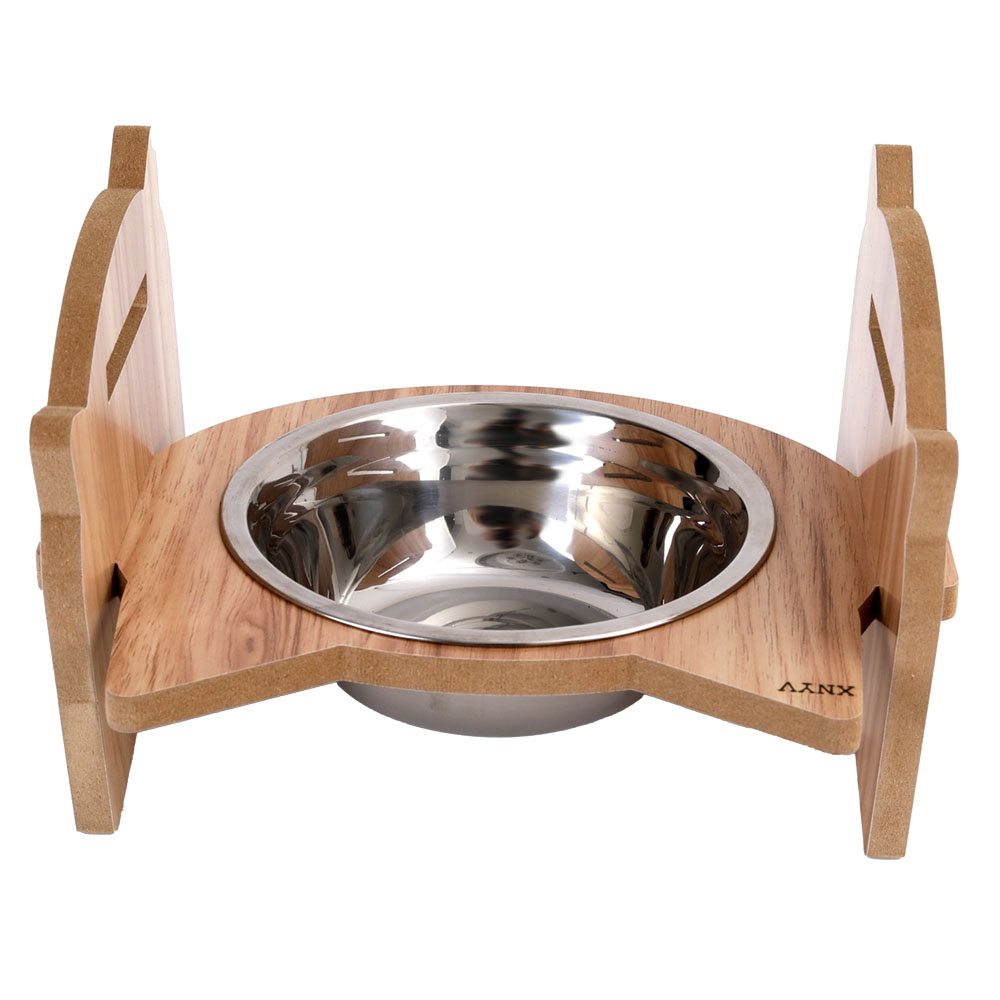 XNYV FODDER RACKS, ELEVATED DOG AND CAT PET FEEDER, ADJUSTABLE RAISED INCLUDES 1 STAINLESS STEEL BOWLS.