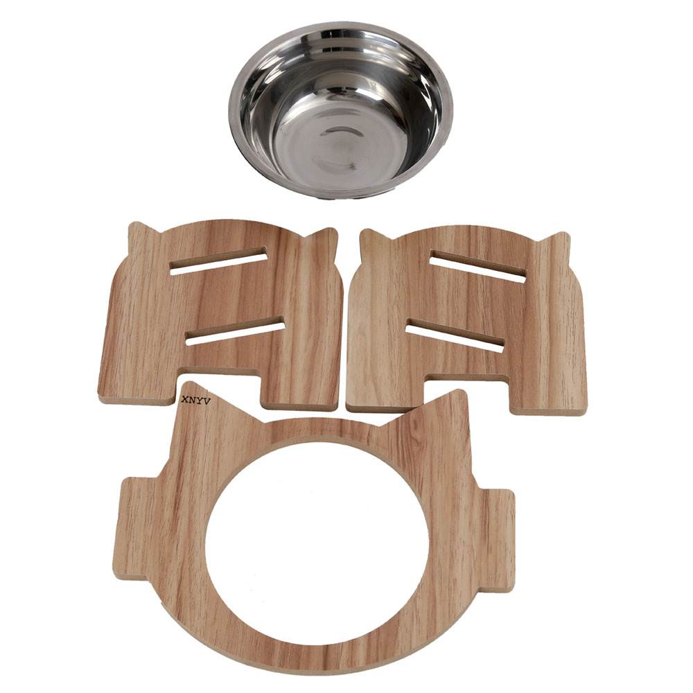 XNYV FODDER RACKS, ELEVATED DOG AND CAT PET FEEDER, ADJUSTABLE RAISED INCLUDES 1 STAINLESS STEEL BOWLS.