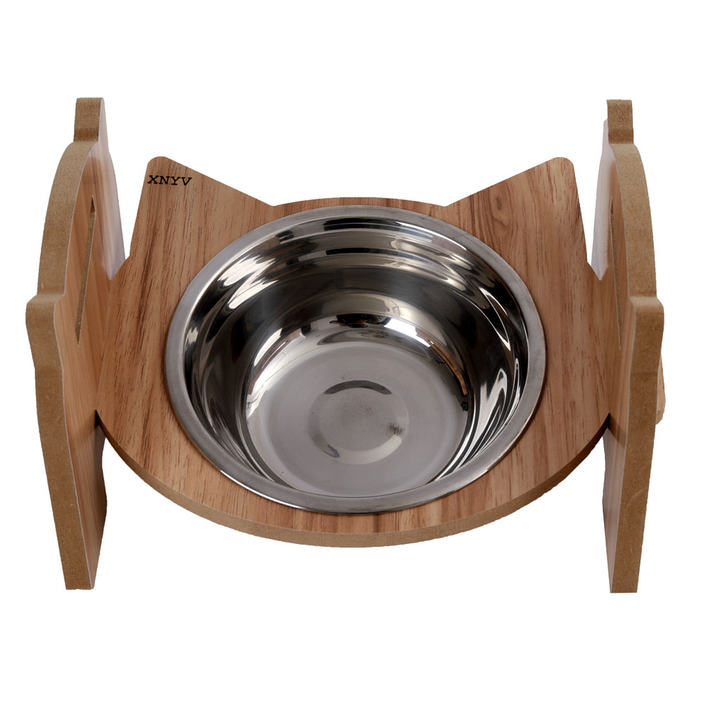 XNYV FODDER RACKS, ELEVATED DOG AND CAT PET FEEDER, ADJUSTABLE RAISED INCLUDES 1 STAINLESS STEEL BOWLS.