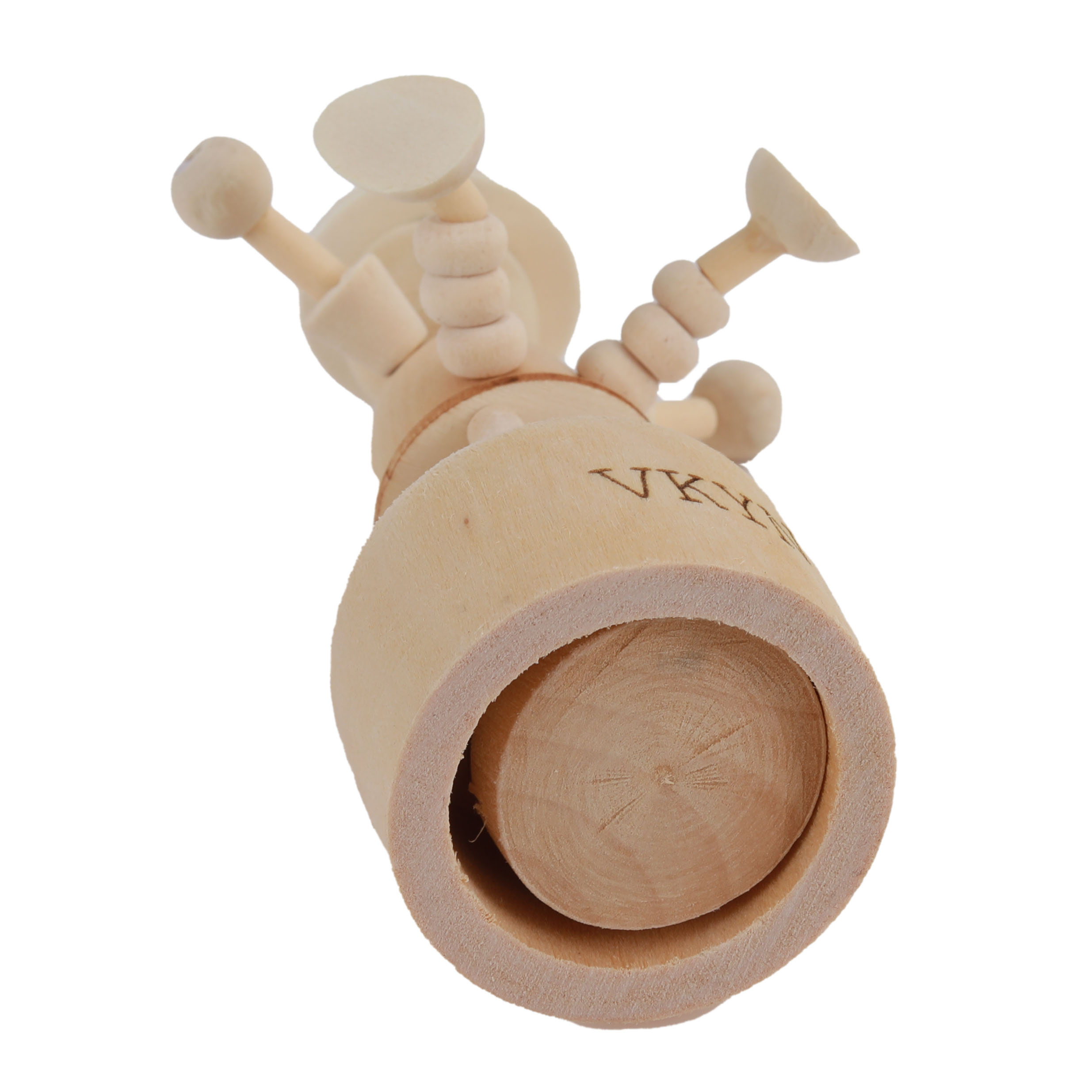 VKYN Wooden Artwork Home Desktop Ornaments, Movable Puppet Giraffe Dog Statue Crafts Toy Gifts,clown