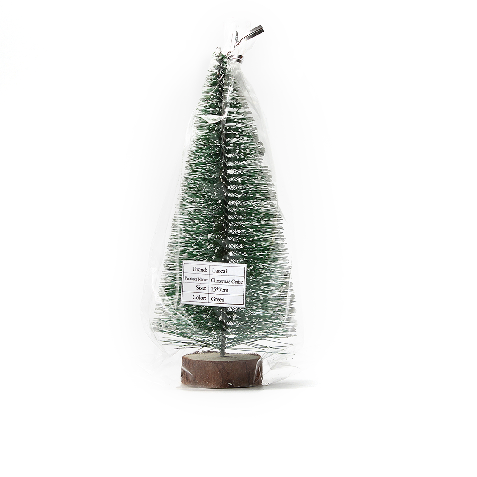 Laozai Christmas trees of synthetic material,Artificial Mini Christmas Trees, Miniature Sisal Frosted Christmas Trees Bottle Brush Trees for Xmas Home Tabletop Decor