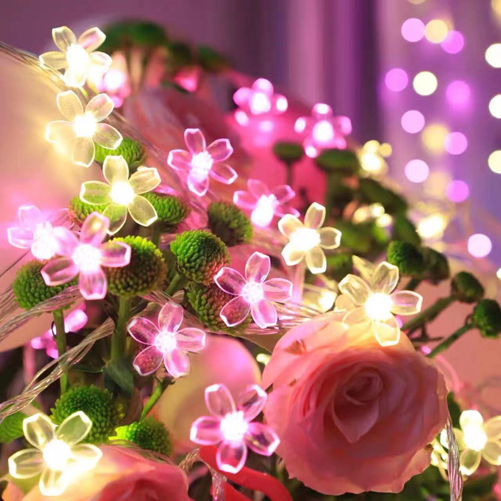 YIER Decoration LED lights, Battery Operated String Lights 10LED Cherry Blossom Waterproof LED lights for strings, flowers, branches and other ornamental decorations