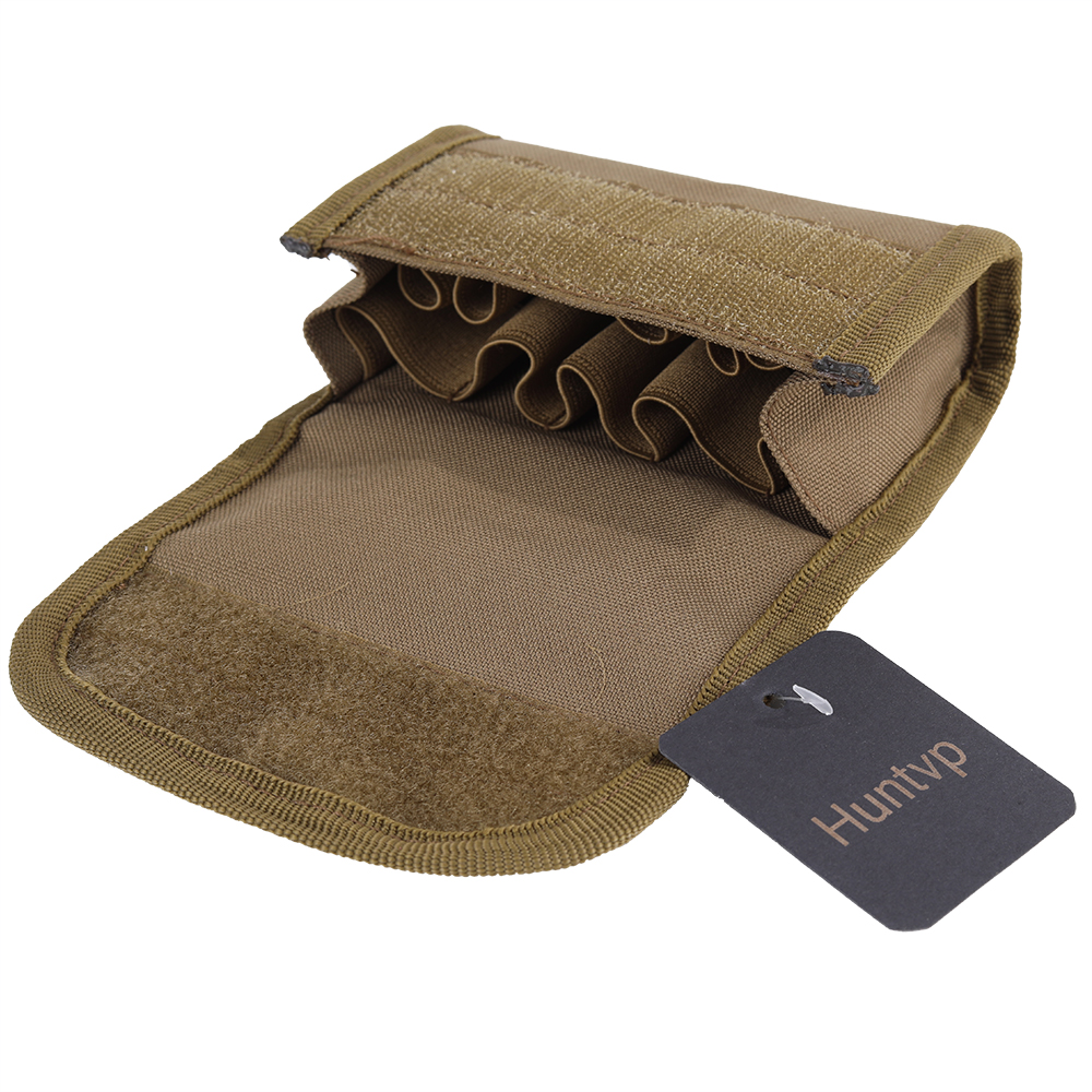 Huntvp Case covers for firearm，Tactical Shotgun Shell Holder Molle Shotshell Holder Buttstock Ammo Bullet Holder Pouch for 12/20 Gauge 10 Rounds for Belt Waistband Magazine Pouch