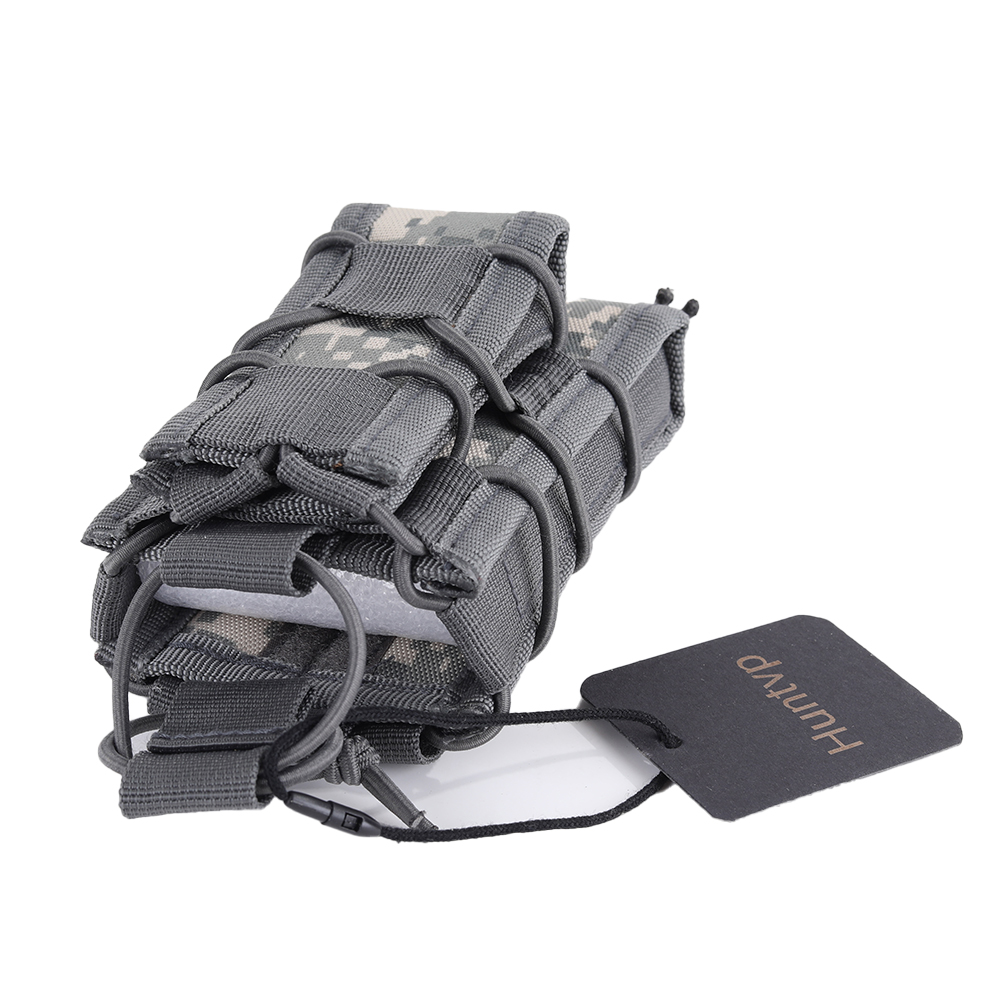 Huntvp Gun cases，Tactical Outdoor Single Open Pouch Army Molle Airsoft Mag Holder Bag M4/M16 Pouch & Pistol Magazine MOLLE Pouch