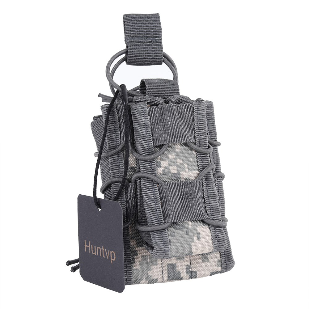 Huntvp Gun cases，Tactical Outdoor Single Open Pouch Army Molle Airsoft Mag Holder Bag M4/M16 Pouch & Pistol Magazine MOLLE Pouch