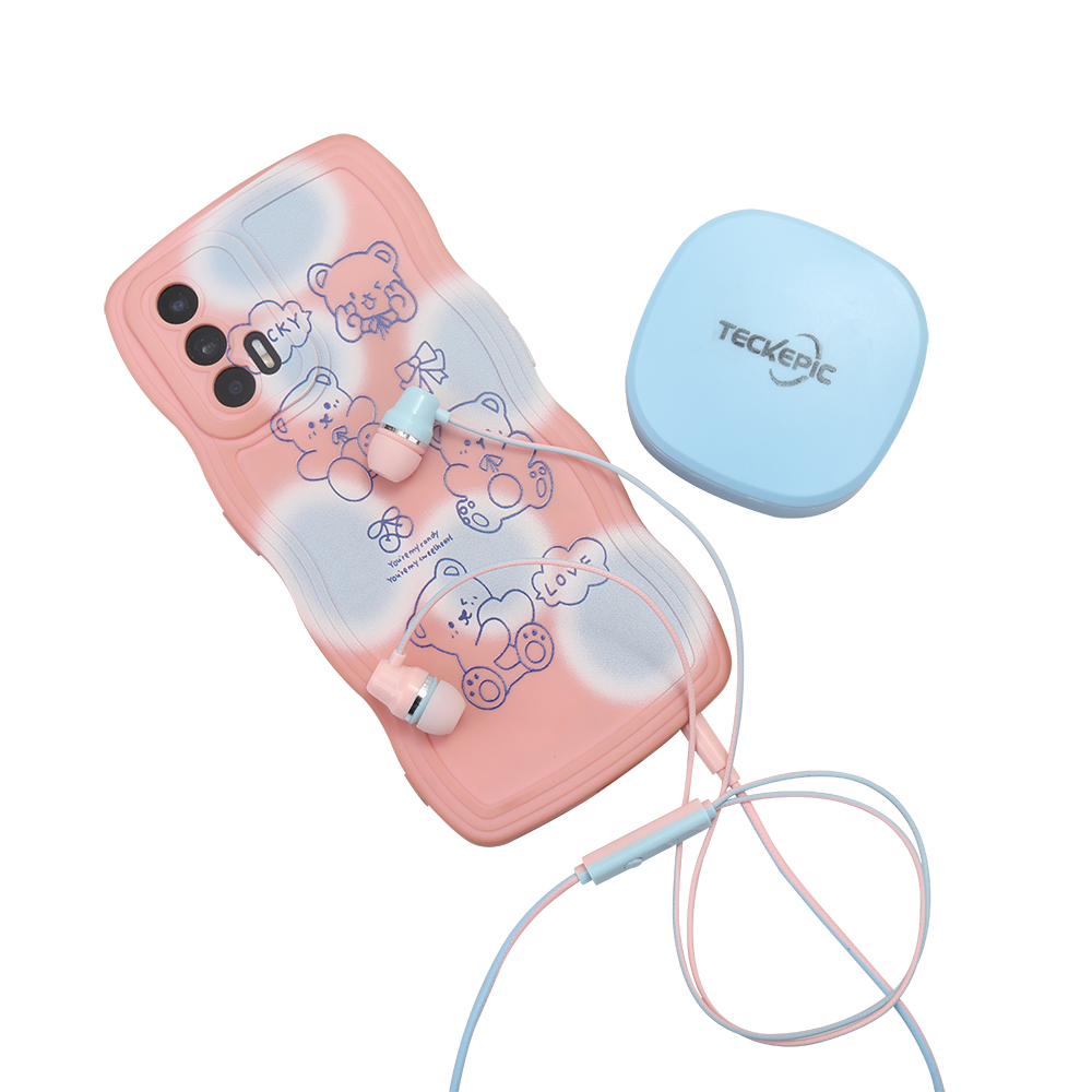 TECKEPIC In-Ear Headphones,Wired Earbuds with Microphone,3.5mm Audio Jack,Suitable for iPad, Laptop, MP3, Android and iOS Phones