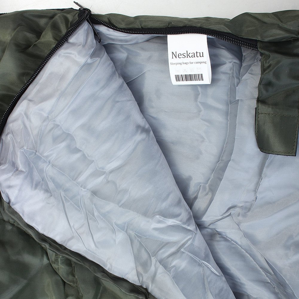 Neskatu Camping sleeping bag for adults, thickened for autumn and winter, outdoor camping warmth, single person sleeping bag, complimentary pillow