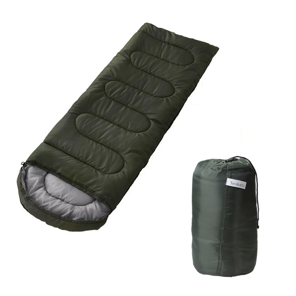 Neskatu Camping sleeping bag for adults, thickened for autumn and winter, outdoor camping warmth, single person sleeping bag, complimentary pillow