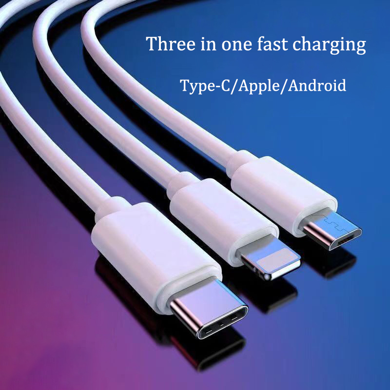LNOCCIY Data cable, three in one Apple/Type-C/Android charging cable, fast charging cable