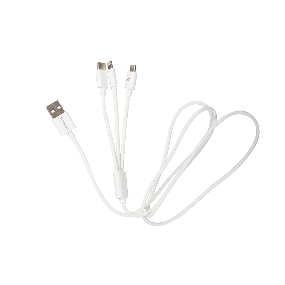 LNOCCIY Data cable, three in one Apple/Type-C/Android charging cable, fast charging cable
