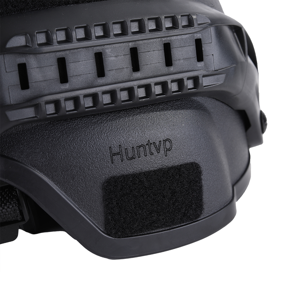 Huntvp Crash helmets，Airsoft Helmet,Paintball Helmet MICH 2001 Action Version Tactical Helmet with NVG Mount and Side Rails（Black)