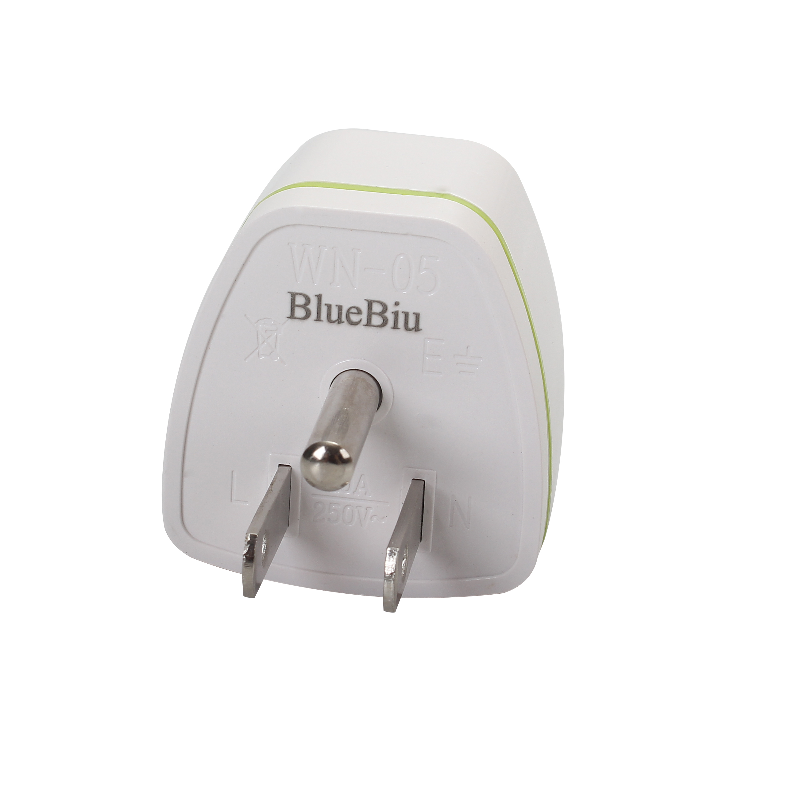 BlueBiu Plug Adapter,Universal USA Plug Adapter 3 Pin EU European AU UK To American US Travel Power Adapter Home Travel Wall Plug