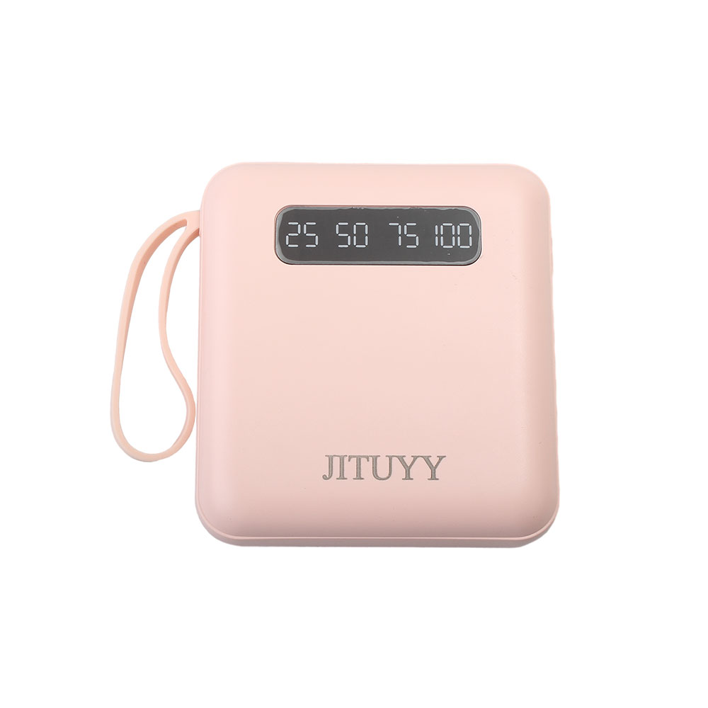 JITUYY Portable Power Chargers, 10000mAh Super-Fast Portable USB Charger Bank With Built-In Charging Cable - Compatible With Android & Apple Devices