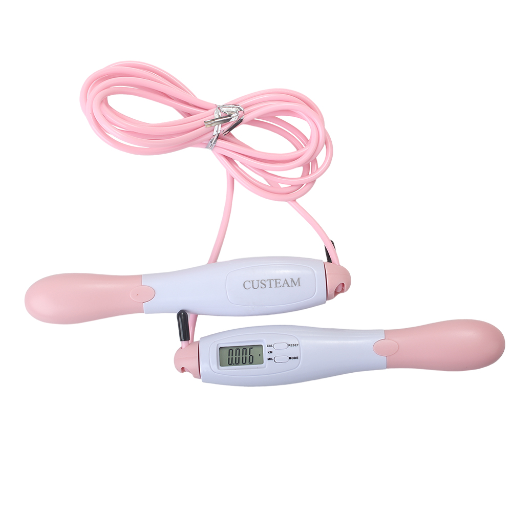 CUSTEAM Fitness Jumping Rope Indoor and Outdoor Adjustable PVC Electronic Counting Rope