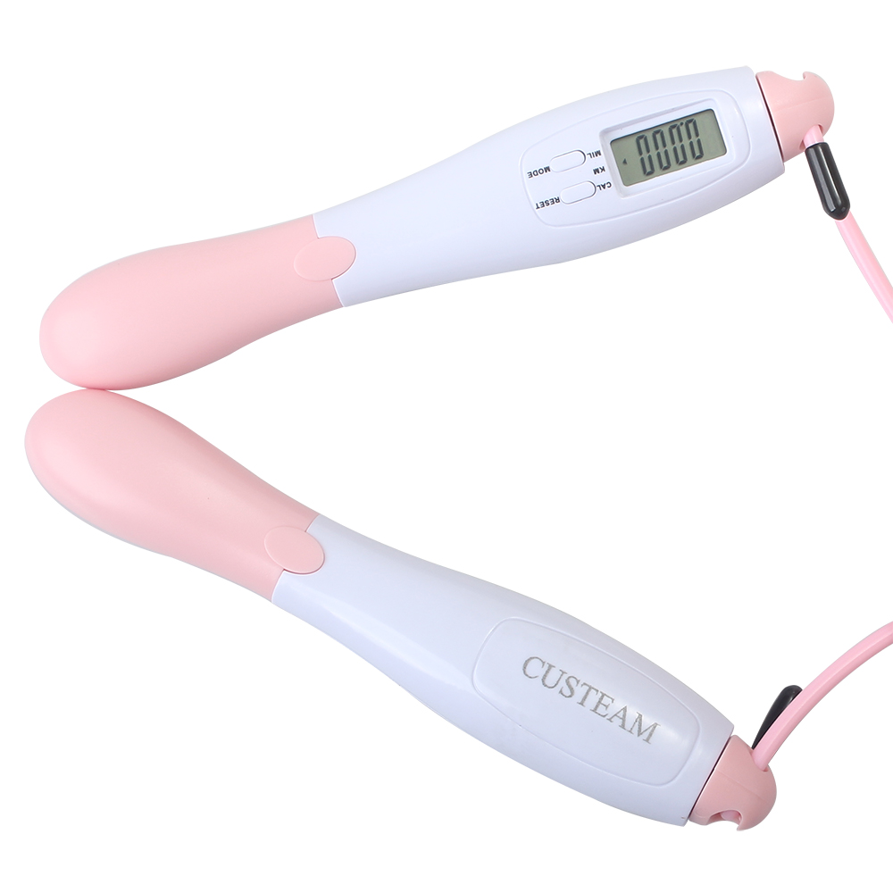 CUSTEAM Fitness Jumping Rope Indoor and Outdoor Adjustable PVC Electronic Counting Rope