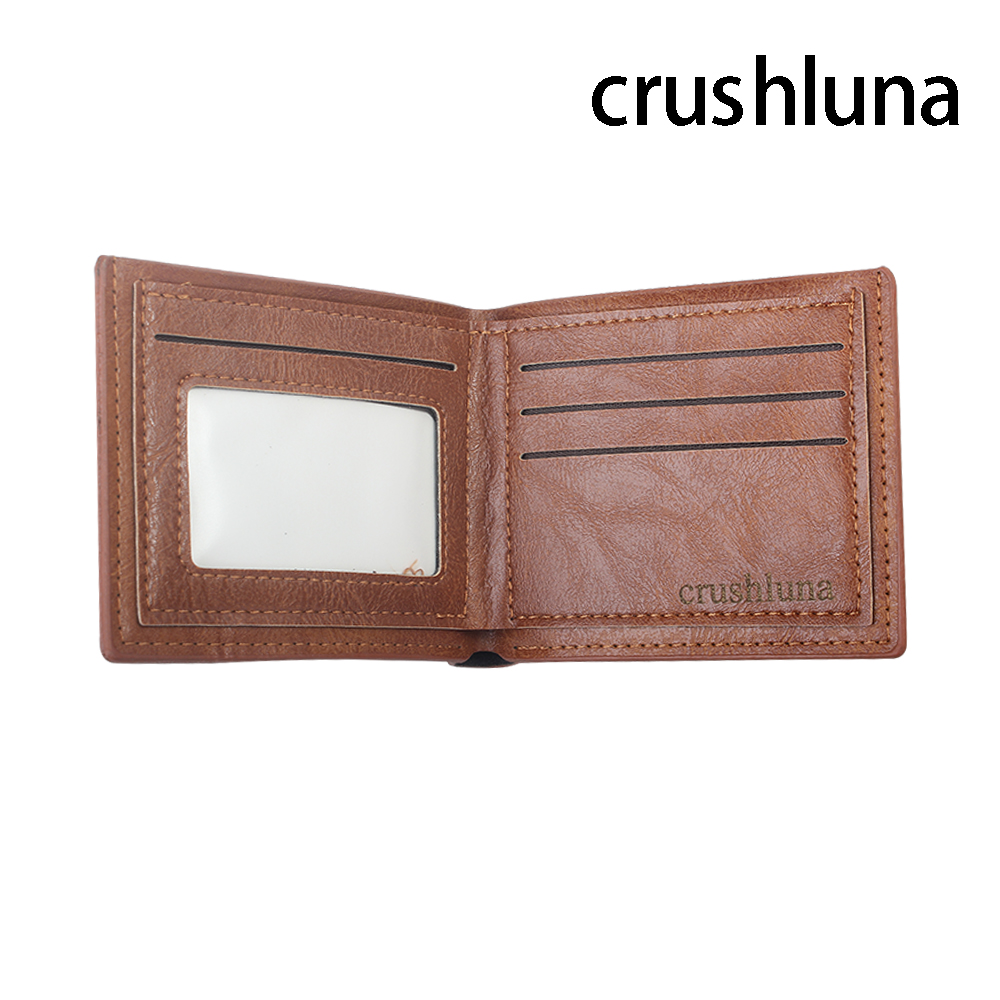 Crushluna Pocket wallets, Mens Leather Slim Bifold Wallet RFID Blocking Minimalist Front Pocket Wallets