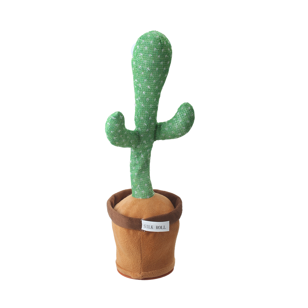 SILK ROLL Smart Plush Toy,Kids Dancing Talking Cactus Toys for Baby Boys and Girls