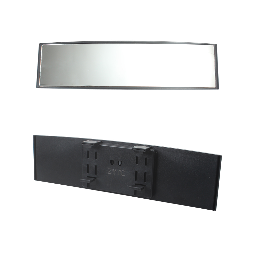ZYTC Rearview Mirror, Anti Glare Rearview Mirror, Universal 10.6Inch Panoramic Convex Rearview Mirror, Interior Clip-on Wide Angle Rear View Mirror
