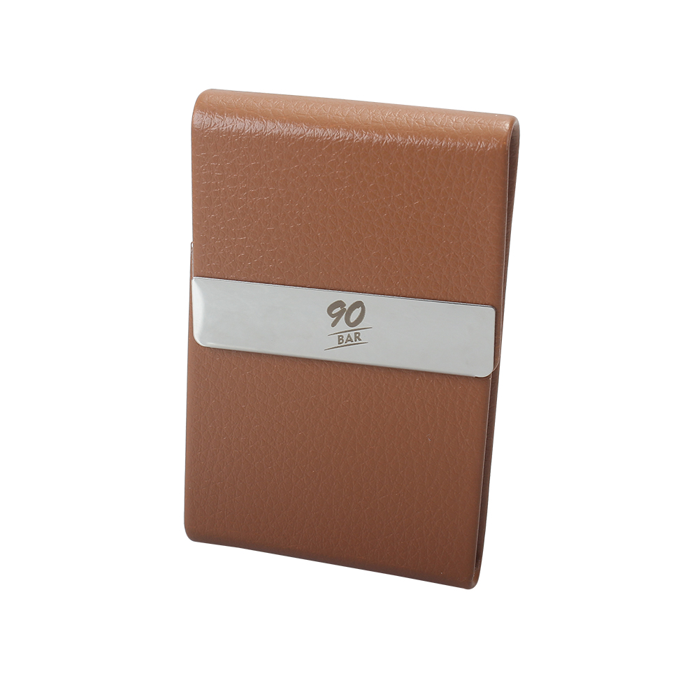 90 BAR Tobacco boxes, Portable Slim Leather Cigarette Case for Hold 7 Regular Size
