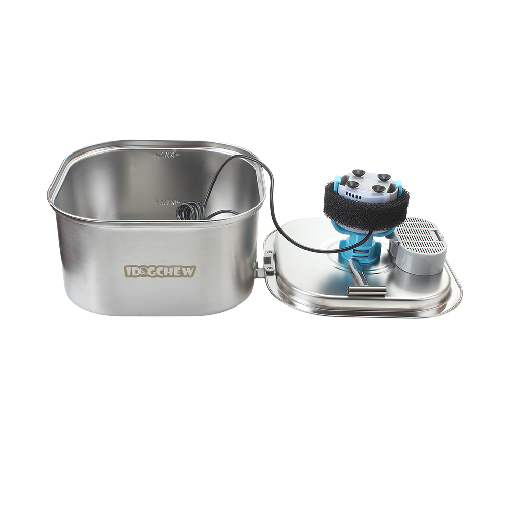 IDOGCHEW Pet water fountains being dishes, 304 stainless steel cat and dog water dispenser, automatic circulation filtration universal flowing water dispenser