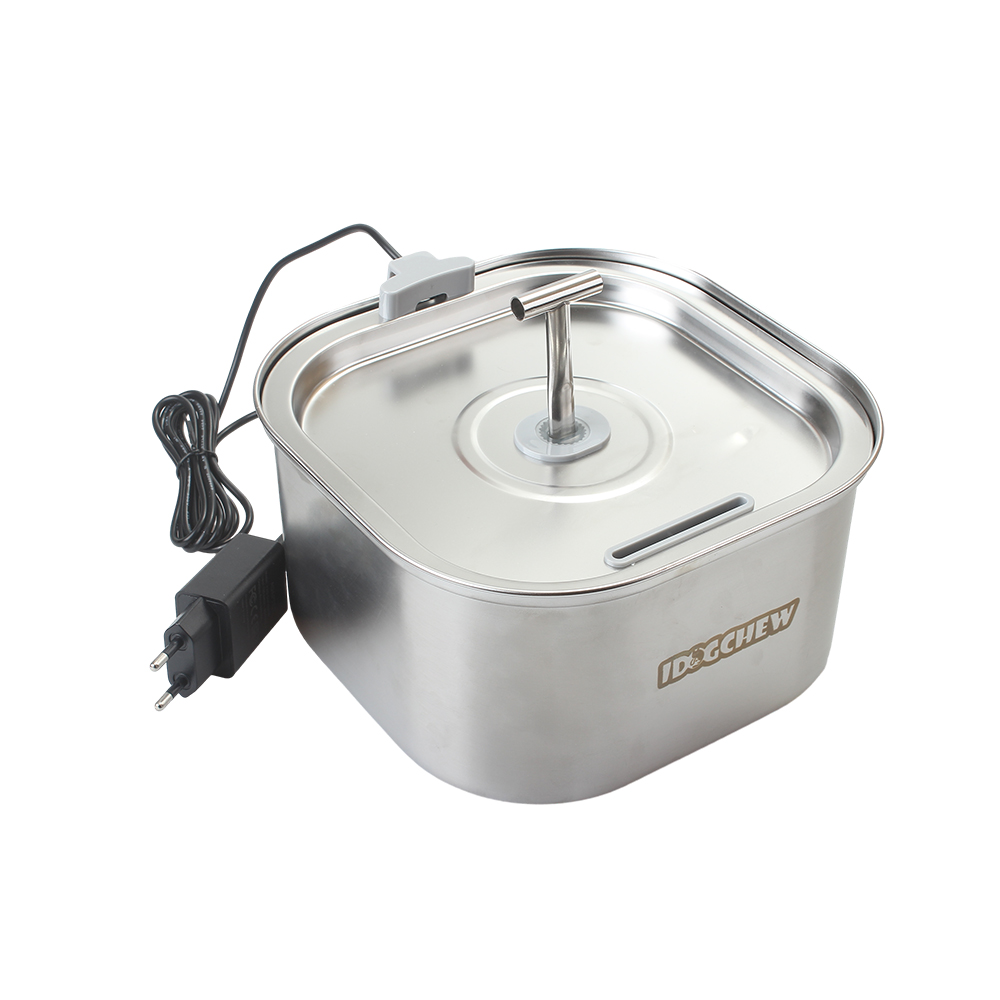 IDOGCHEW Pet water fountains being dishes, 304 stainless steel cat and dog water dispenser, automatic circulation filtration universal flowing water dispenser