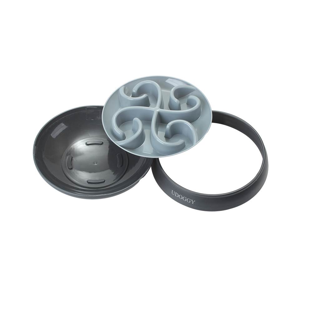 UDOGGY Pet Bowl, Slow Pet Bowl,Slow Feeder for Dog Cats,Silicone Anti slip Bottom
