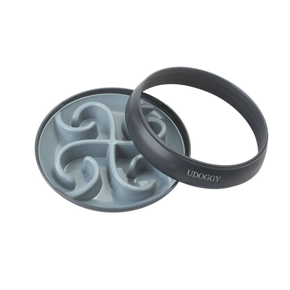 UDOGGY Pet Bowl, Slow Pet Bowl,Slow Feeder for Dog Cats,Silicone Anti slip Bottom