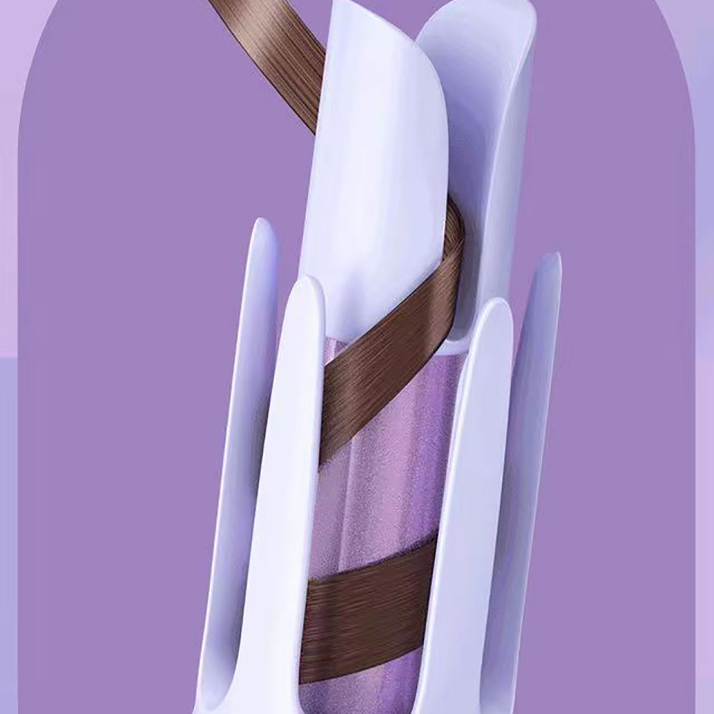 Ruina Auto Hair Curler,360° Rotating Curling Iron with 3 Temperatures,Double Anti-Scald Ceramic Curling Wand for Curly Hair Styling