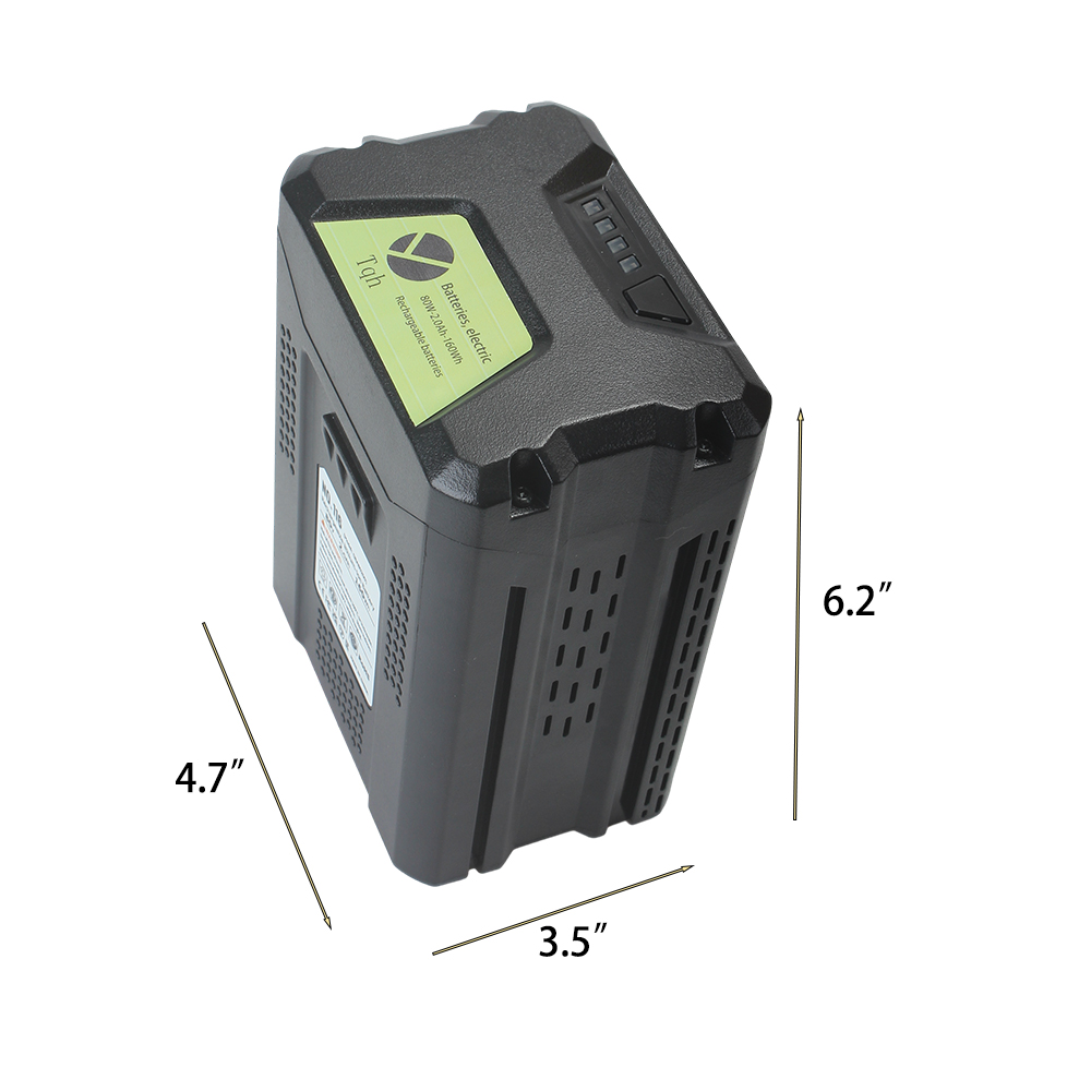 Tqh Electric Battery, 80V-2.0Ah-160Wh Rechargeable Li-Ion Battery With LED Indicator Cordless Power Tool Battery Compatible Battery For Kobalt