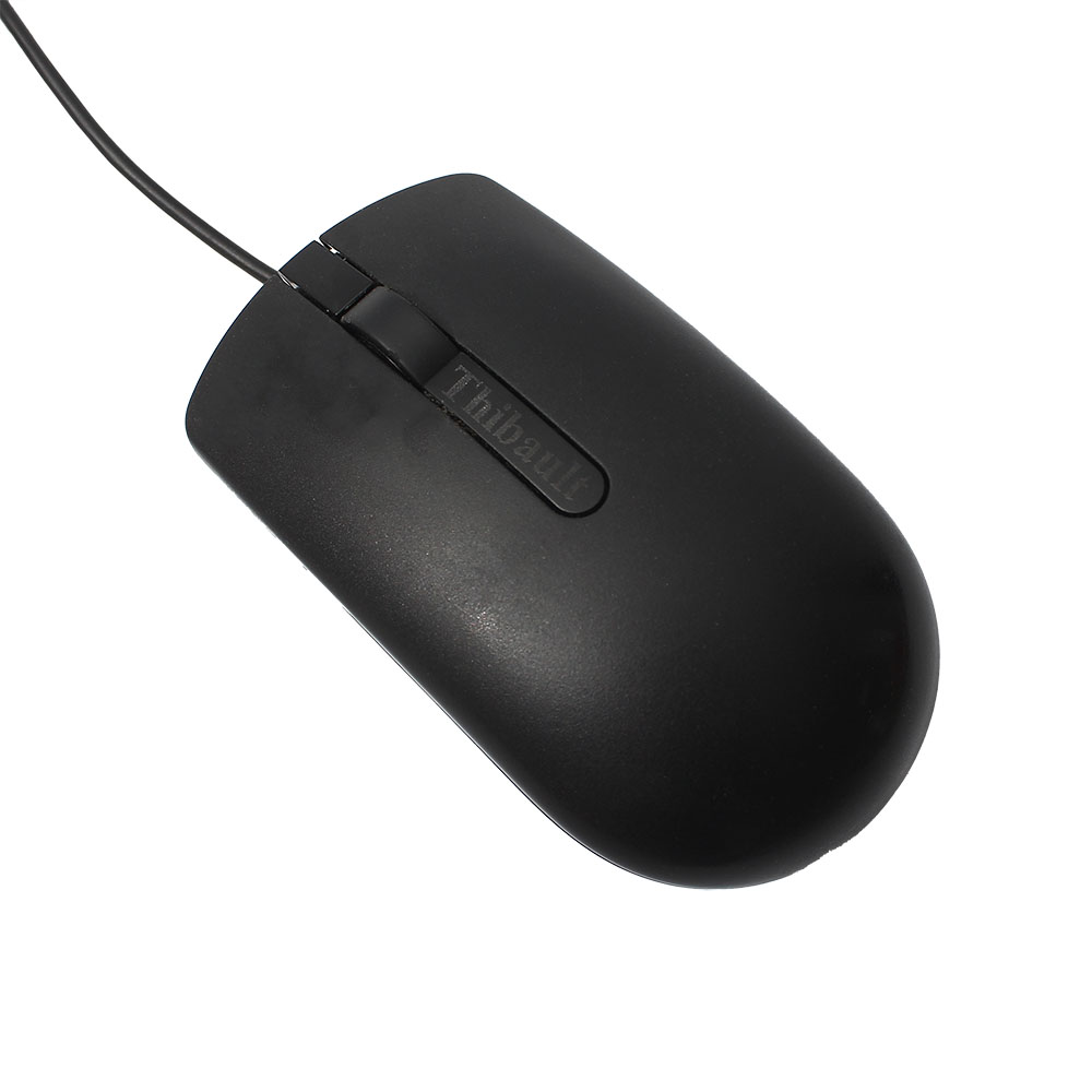 Thibault Computer mouse,USB Mouse with Black Wire Portable Red LED Light for Notebook and PC Computer