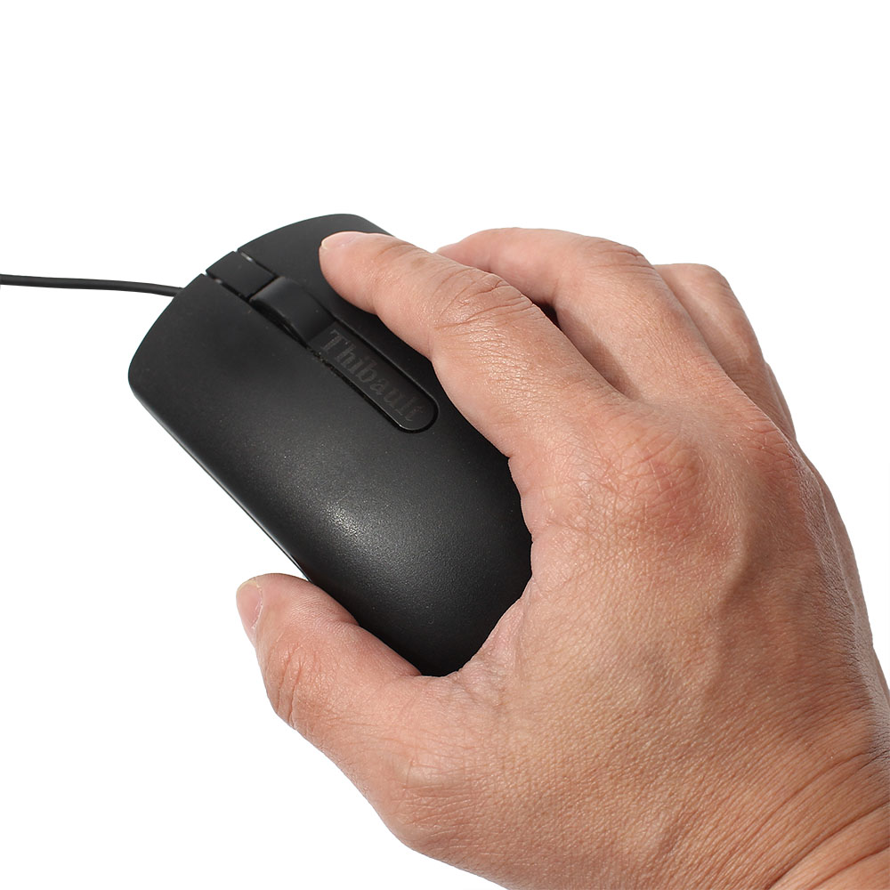 Thibault Computer mouse,USB Mouse with Black Wire Portable Red LED Light for Notebook and PC Computer