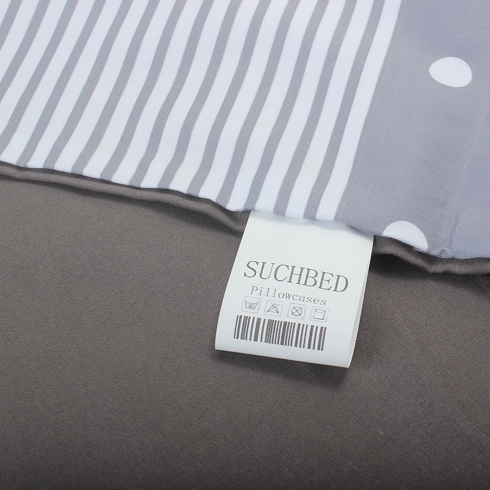 SUCHBED Pillowcases, 100% Cotton Striped thickened Pillowcase,Soft & Breathable,Pillow Cases Standard Size Set of 2 (20" x 30")