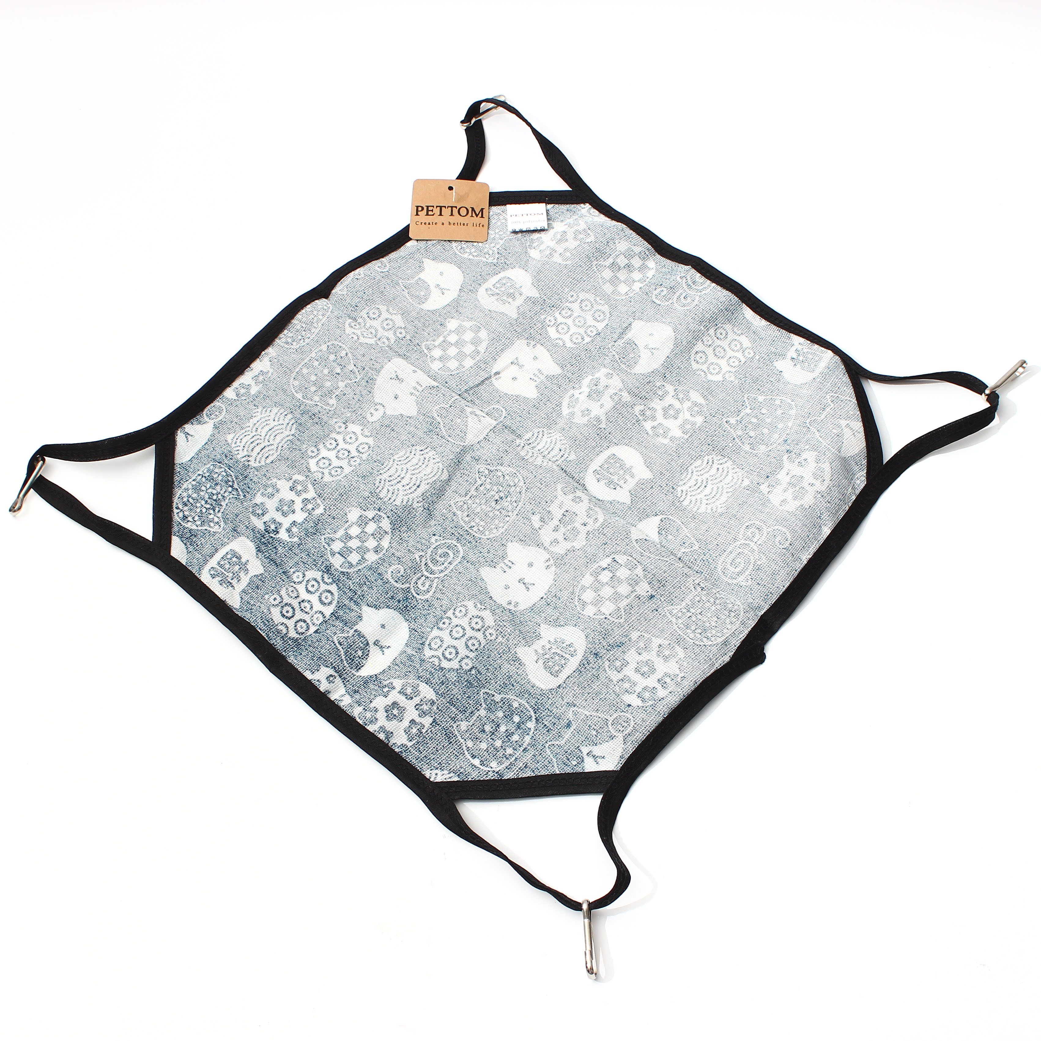PETTOM Pet hammocks,for Cat Pet Summer Sleep Rest Fabric Bed Mat Hammock 100% Polyester