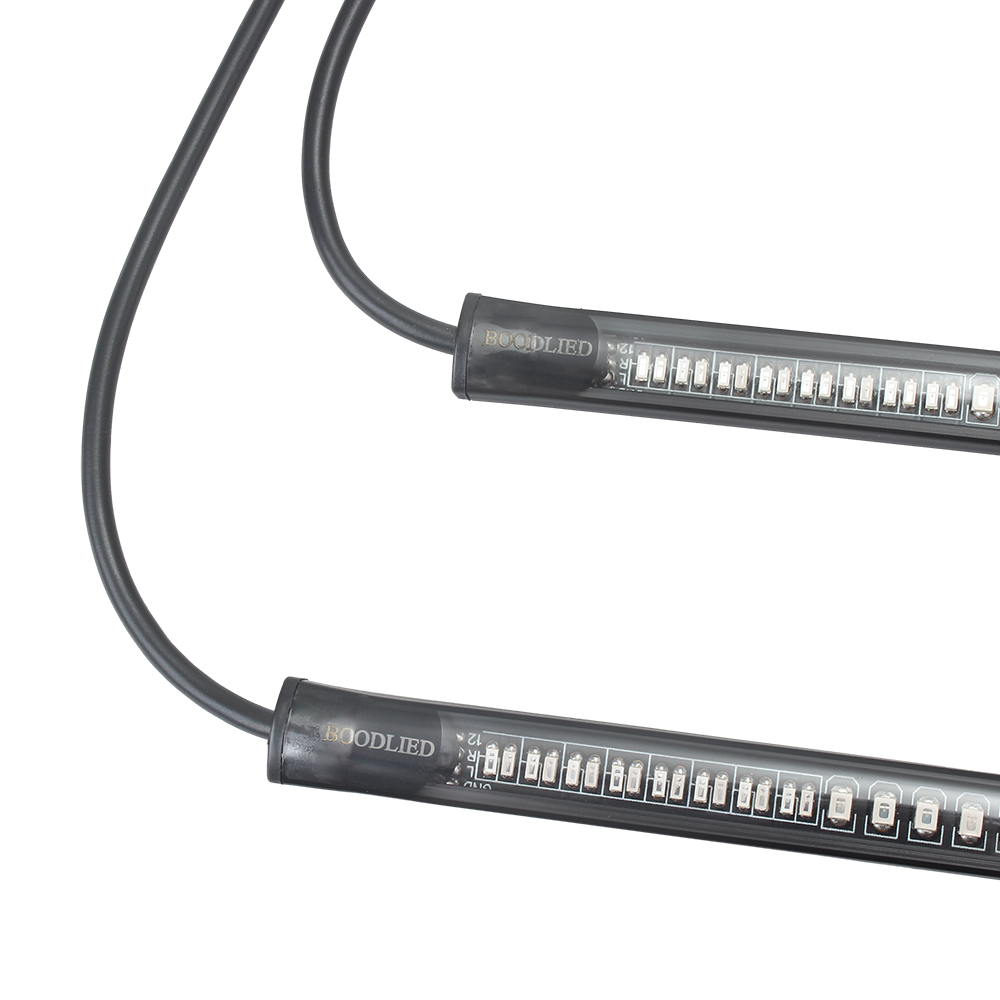 BOODLIED Universal 48LED 8” Flexible LED Strip Motorcycle Bicycle Tail Lights with Turn Signals, Stop License Plate Lights, for Motorcycle Bike ATV Car RV SUV