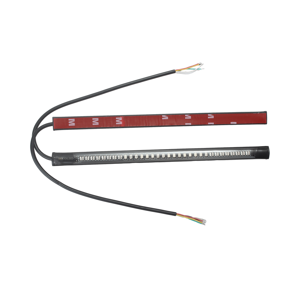 BOODLIED Universal 48LED 8” Flexible LED Strip Motorcycle Bicycle Tail Lights with Turn Signals, Stop License Plate Lights, for Motorcycle Bike ATV Car RV SUV