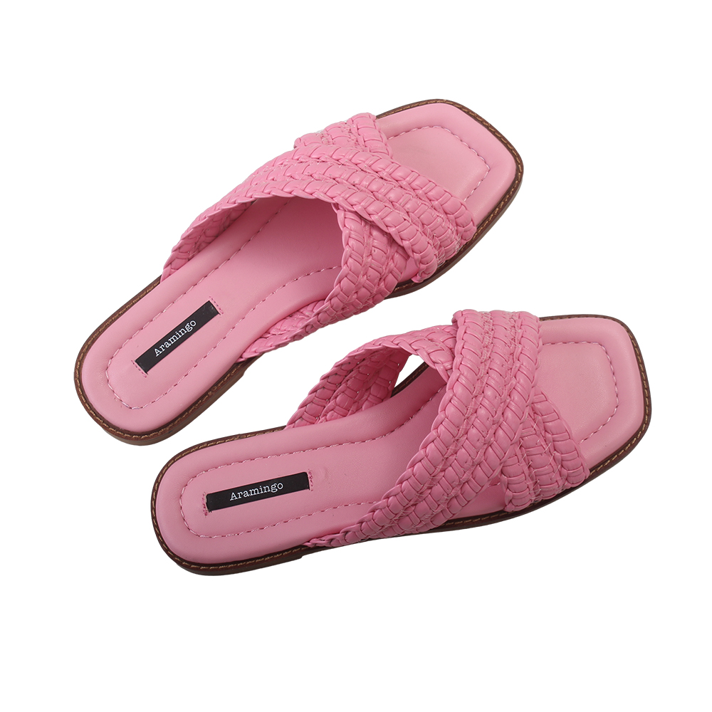 Aramingo Women's Slippers, Indoors Outdoors Bathroom Beach Pink Non-Slip Flat Bottomed Slippers Aramingo Women's Slippers, Indoors Outdoors Bathroom Beach Pink Non-Slip Flat Bottomed Slippers